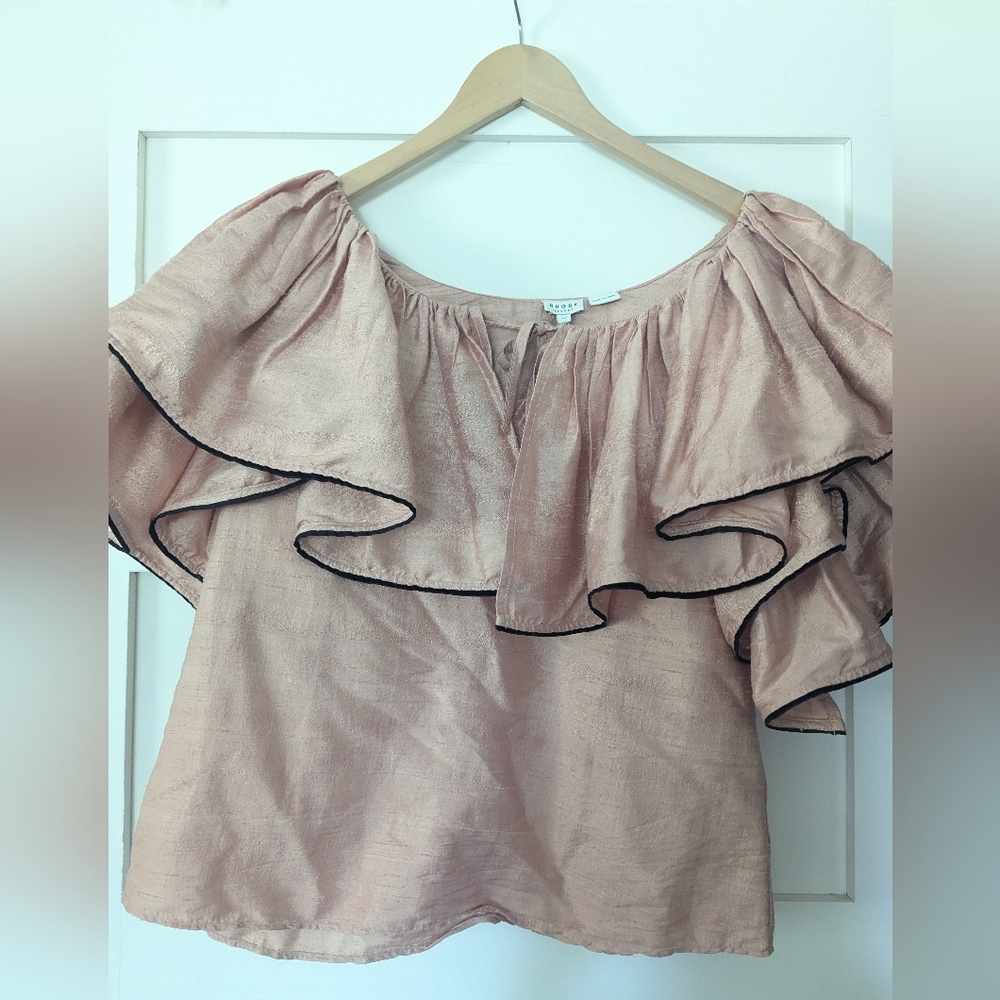 RHODE Blush Ruffle Blouse